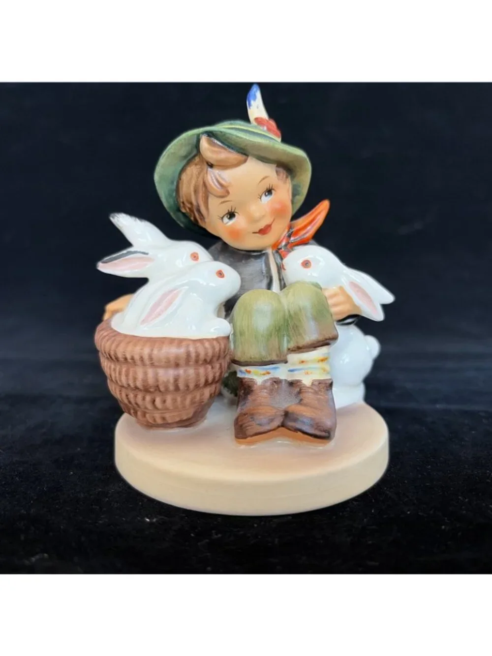 Vintage Goebel MI Hummel 58/0 Playmates Boy Rabbits TMK5 W Germany 4in Figurine